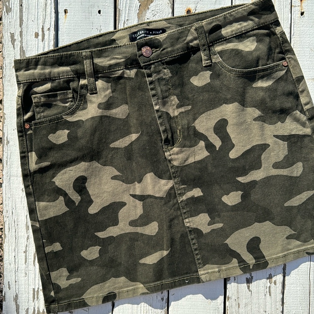 Camouflage Mini Skirt by Pink Celebrity Los Angeles